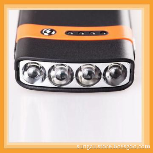 Cell phone external battery charger with led lamps
